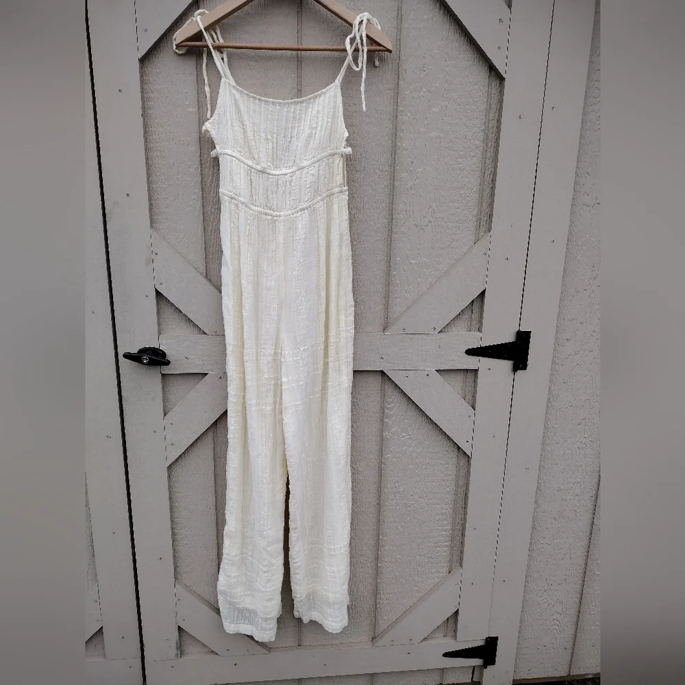 Urban Outfitters UO Courtney Tie Shoulder Jumpsuit Size Small